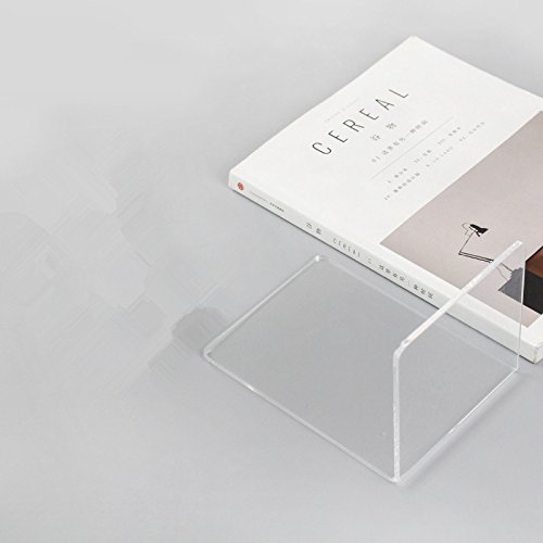 QICI 2 Pack Clear Plastic Bookends Acrylic bookends (Clear Design) - Thumbnail 7