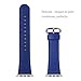 Apple Watch Band 38mm, WFEAGL Retro Top Grain Leather Band Replacement Strap with Stainless Steel Clasp for iWatch Series 3,Series 2,Series 1,Sport, Edition (Sapphire Blue Band+Silver Buckle)