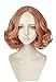 Cfalaicos Short Curly Orange Pink Cosplay Wig with Free Wig Cap