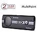 Avantree 10BP MULTIPOINT Bluetooth V4.0 Hands-Free Visor Car Kit, Support GPS, Music, Wireless in Car Handsfree Speakerphone Compatible with iPhone, Samsung Smartphones