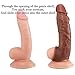 Extra Large Coffee Color 9 INCH Realistic-Condom-Thick-Girth-Enhancer-Enlarger-Extender-Growth-Sleeve-