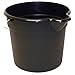 United Solutions PA0042 Black 3 Gallon (12 Quart) Plastic Utility Pail with Handle and Pouring Spout