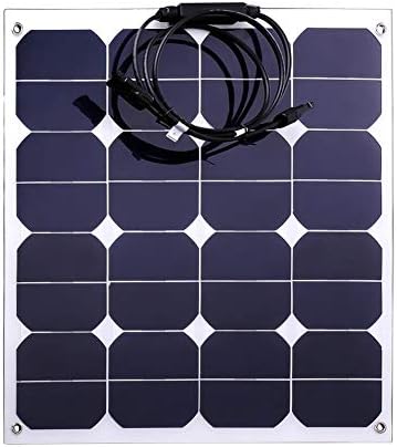 Ljourney Flexible Solar Panel 50w 12v Kit with Usb Port Charger, Lightweight Bendable for Backup Solar Power Systems