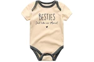 Besties Like Our Moms Baby Bodysuit Newborn Infant Romper for Baby Shower or Pregnancy Announcement