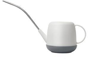SAROSORA Watering Can for Hous Plants Garden Flower Long Spout 1.2L Helps You Water Tiny House Plants, Succulents, Bonsai or Herb Gardens (White)