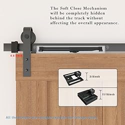 Enconker 2PCS Hole-Free Barn Door Soft Close