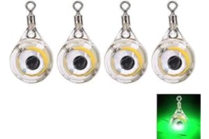 LED 4PACK Deep Drop Underwater Fishing Flashing Light Bait Lure Squid, 500hrs Lifespan, 600M Deep