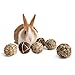 Mkono Woven Grass Play Ball for Rabbit Natural Pet Chew Toys Improve Dental Health for Bunny,Hamster, Pack of 6