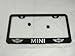Mini Cooper Black License Plate Frame with Caps