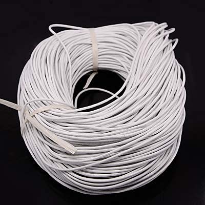 Perlin 10 Metre White Leather Cord 1.5 mm Jewellery Cord (10 Metres)