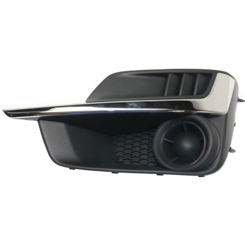 Make Auto Parts Manufacturing - DRIVER SIDE FOG LAMP HOLE COVER; BLACK WITH CHROME TRIM; SEDAN/WAGON - SU1038109