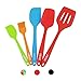 Silicone Spatula Set, 600ºF Heat-Resistant Slotted Spatulas, Flexible, Non-stick Rubber Spatula Baking Spatula Spoon Scraper (5, Multi)