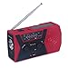 Weather Solar Emergency Radio, Hand Crank Portable NOAA/AM/FM Radio with SOS Led Flash Alarm Flashlight Reading Lamp Cellphone Charger, Home Outdoor Survival Supply Kits (Red, 2000mah)