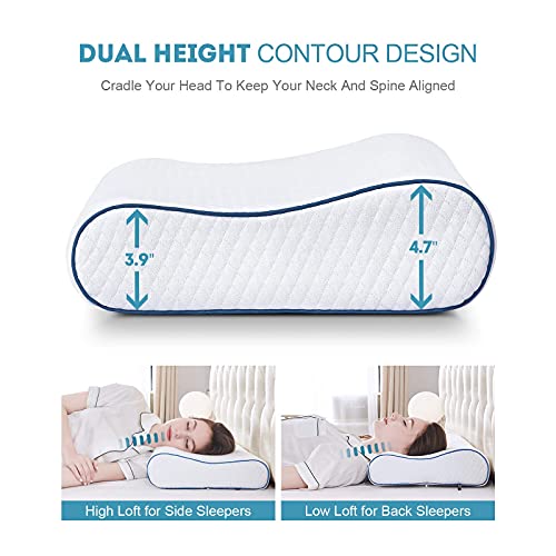 SORMAG Memory Foam Pillow, Neck Pillows for Pain Relief Sleeping