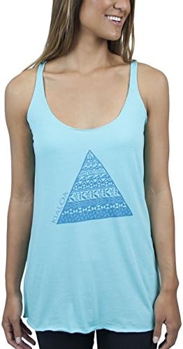 KIALOA Paddles Women's Tribal Racer Tank - X Small - Tahiti Blue