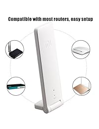 Original Xiaomi Mi WiFi Repetidor Amplificador, ollivan Xiaomi WIFI Amplificador de 2 Extender 2 universal repitidor Wi Fi Extender 300 Mbps 802.11 N inalámbrica wifi extende señal, Blanco