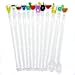 kilofly Party Swizzle Sticks Assorted Value Pack [Set of 10 + 2 Spoon Swizzle Sticks], 8.8 inch, Summer Cocktail