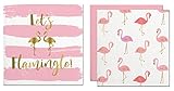 Flamingo Themed Napkins (2 Packages of 20) Let's Flamingle and Flamingo Gold Foil Printed Napkins
