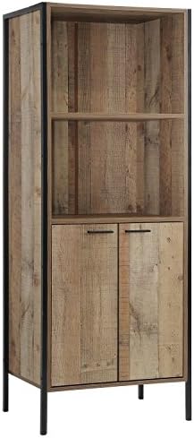 Sen Furniture Ltd Stretton Urban Living Room Tall Storage Bookcase Rustic Industrial Oak Effect