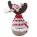 GMOEGEFT Handmade Reindeer Plush Rudolph Rustic Plaid Moose Stuffed Animal Toy Gift Home Ornaments Valentine's Decoration Table Decor, 21