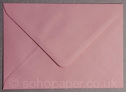Soho Paper Product Envelopes C6-114 x 162mm, Pack of 100's Lots of Colours (Pastel Pink)