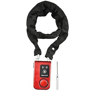Bluetooth Smart Bicycle Lock, Smartphone Control Waterproof Chain Lock, 110dB High Decibel Vibration Alarm Anti Theft…