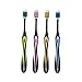CLIO GIO-INTERDENTAL Toothbrush, Multi Length Cross Rounded Ultra Soft Bristles, Gum Protection - 4 Pack (Pink/Blue/Green/Orange)