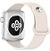 Band for Apple Watch 38mm, Guangzhi (Metal Tuck Clasp Ouside/Correct Wearing Way in 4th Image) Soft Silicone Sport Strap Band for iWatch Series 1/2 / 3, Sport, Edition,38mm,Antique White