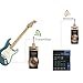 Getaria Wireless Guitar System Rechargeable Digital Transmitter Receiver Set for Electric Guitar Bass with 3.5mm to 6.35 mm (1/4 inch) Male to Female Stereo Cables