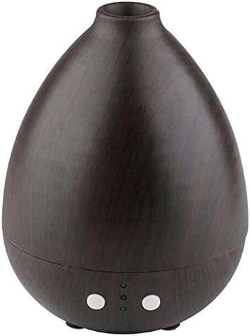 USB Aromatherapy Essential Oil Diffuser JY-200 Ultrasonic Mute Humidifier Indoor Air Purification LED Color Night Light Anhydrous Shutdown Timer 250ml, Deep wood grain