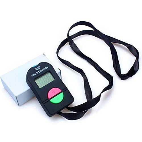 image for Xbes Electronic Digital Hand Tally Counter Clickers Count Up & Down wi