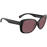 Serengeti - Joliet Sunglasses, Shiny Black, Mineral Polarized Sedona Lens, Women sunglasses