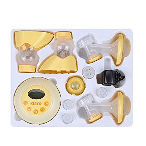 AnGeer BPA Free Baby Care Portable Double Electric Breast Pump with LCD Screen,Portable Breast Pump with Adjustable Suction & Pumping Levels (Double)