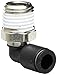 Legris 3109 56 18 Nylon & Nickel-Plated Brass Push-to-Connect Fitting, 90 Degree Elbow, 1/4