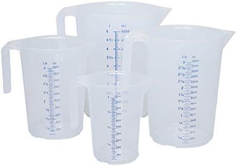 Erretre srl 3 Litre Measuring Jug And Scale Printed with Open Handle in Blue