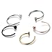 Besteel 20G 5pcs Hoop Nose Ring Stainless Steel Jewelry Body Piercing Set for Women 6mm Inner Diameter