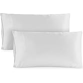 Hotel Sheets Direct King Size Pillowcases 2 Pack, 20x40 Inch, Cooling & Breathable Pillow Cases, 100% Viscose Derived from Ba