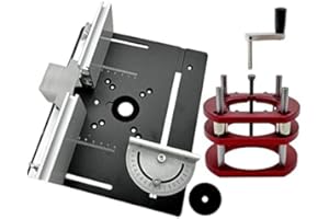 Router Lift for 65mm Diameter Motors - Wood Router Plunge Base Router Lift W/Aluminum Router Table Insert Plate Wood Router W