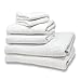 GILDEN TREE Waffle Towel Set Quick Dry Thin | 2 Bath Towels | 2 Hand Towels | 2 Washcloths, Classic Style (White)