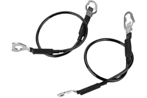 YOLLKY Rear Tailgate Cables Lift Gate Support Straps Pickup Tail Gate Support Cables for Dodge for Ram 1500 2500 3500 2003-2008 - Replace Part 55276074AC