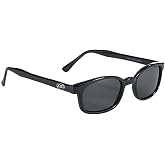 Pacific Coast Feather Original X-KD's Biker Polarized Smoke Lens Black Frames 20% Larger Sunglasses