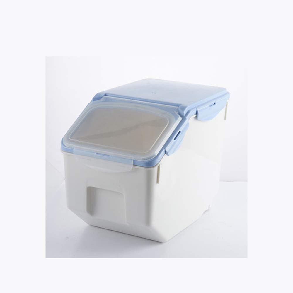xinyuanjiafang Pet Dry Food Bucket Dog Cat Food Storage Container Pet Food Grain Storage Organizer Boxes Dry Food Dispenser,Blue,10kg