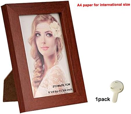 leyoubei Frame 8 1/4-by-11 3/4-inch Simple frame for documents or photographs,Thick frame Pack of 1 (Brown) A4 paper for international size