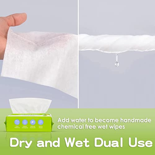 Ourmed Life Soft Dry Wipe Made of Cotton Only, 600 Count Unscented
