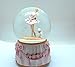 Lightahead Musical Ballerina with Puppy in a 100MM Polyresin Water Snow Globe Ball with Inside Figurine Rotating playing music