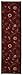 Machine Washable Floral Leaves Design Non-Slip Rubberback 2x7 Traditional Runner Rug for Hallway, Kitchen, Bedroom, Living Room, 1'10