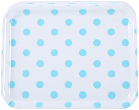 Shall Housewares International 811712BD S/6 6 Piece Melamine Blue Dot Serving Tray Set