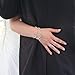 Casoty Love Knot Bangle Bracelet Simple Cuffs Bracelet for Women Girls Stretch Bracelets - Set of 4 (Silver)