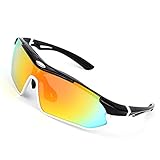SPOSUNE TR90 Outdoor Polarized Sports Sunglasses for Men Women Ergonomics Running Glasses Baseball Cycling Fishing Dricing Golf Eyewear with UV400 Protection PC Lens Adujustable Nose pad