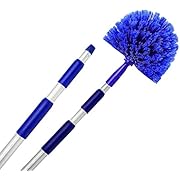 Cobweb Duster, Extendable Reach 20 feet, Ceiling Fan Duster | 3-Stage Aluminum Telescoping Pole | Medium Stiff Bristles | Long Handle Webster Duster for Cleaning | U.S Duster Co.